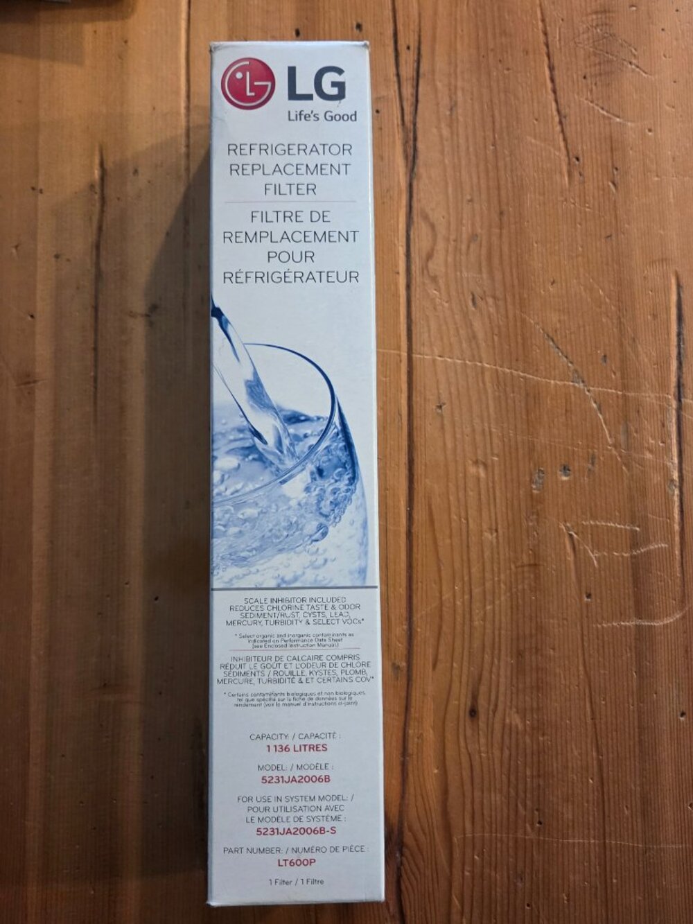 Genuine OEM LG Refrigerator Water Filter LT600P Model 5231JA2006A - New In Box